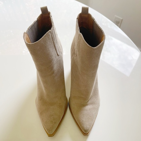 Marc Fisher Oshay Pointed Toe Bootie Taupe - 7 - Picture 3 of 8